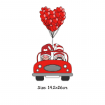 Armastuse &otilde;hupall Heat Press Applied Yst&auml;v&auml;np&auml;iv&auml; riided Deco Patch Hot Transfers A-tasemel pestav 14.2x26cm