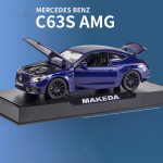 1:32 survevalu sulamist automudel, C63 AMG m&auml;nguauto, tagasit&otilde;mmatavad s&otilde;idukid m&auml;nguauto v&auml;ikelastele, lastele, poistele, t&uuml;drukutele, kingitus 1:32-Size:15.1*5.9*4.5cm valge