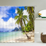 3d Rannamaastik Du&scaron;ikardinad Meri Ookean Vahemere Vannitoa kardin Veekindel riidest kaunistus 180*240cm Vannikardin 180x180cm