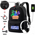 Originaalne Rainbow Friends seljakott V&auml;rvilised poisid T&uuml;drukud Koolikotid Maht Reisimine Naised Mehed S&uuml;learvuti Mochilas Para Nias