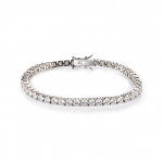 925 Sterling h&otilde;bedased tennisek&auml;ev&otilde;rud naistele Klassikaline &uuml;mmargune kristallist kuuptsirkooniumoksiid 2,0 mm Luksuslikud pulmakingitused Peened ehted 19cm
