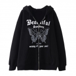 T&otilde;mblukuga Naiste Lukuga Kampsunid R&otilde;ivad Kapuutsid Suurem&otilde;&otilde;dulised Tr&uuml;kitud kapuutsiga Naine Suures suuruses Pikad varrukad T&otilde;mblukuga kapuuts Gooti riided 4XL