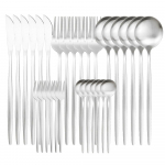 30 tk. S&ouml;&ouml;gin&otilde;ud, roostevabast terasest matt s&ouml;&ouml;giriistade komplekt Roes Kuldnoad Kahvel Teelusikad H&otilde;ben&otilde;ud K&ouml;&ouml;gin&otilde;ud Peo&otilde;htus&ouml;&ouml;gin&otilde;ud h&otilde;be