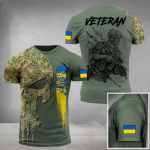 ARMY-VETERAN 3D Prindiga Meeste T-s&auml;rgid S&otilde;dur vabaaja &Uuml;markaelus avarate l&uuml;hikeste varrukatega kamuflaaž Commando meeste r&otilde;ivad XL