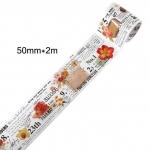 2M lillepaber pesuteip Maskeeriv kleebis Retro lilleline akvarell Dekoratiivne kleepuv isetegemine k&auml;sit&ouml;&ouml; silt Scrapbooking