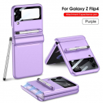 Samsung Galaxy Z Flip 3 4 5g &uuml;mbris koos mahtuvusliku pliiatsi magnetkattega kukkumisvastase flip 3 4 Fundas Galaxy Z Flip3 Flip4 &uuml;mbrisega For Galaxy Z Flip 4 valge