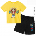 Laste multikad Anime &Uuml;hes t&uuml;kis Luffy puuvillane T-s&auml;rgikomplekt Naiste mood Suvine vabaaja t&auml;navar&otilde;ivad Poistele T&uuml;drukutele Riided Topid Tee 130