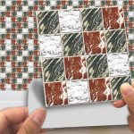 15 tk mosaiikmarmorist imitatsiooniga seinakleebised tellise imitatsiooniga magamistoa kaunistus veekindel isekleepuv plaaditapeet 10*10cm*15Pcs