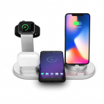 4 in 1 Qi juhtmevaba laadija alus iPhone 14 13 12 11 Pro Max kiirlaadimisdoki alus Apple Watch Ultra 8 7 AirPods Pro Samsung S23 h&otilde;be