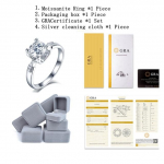 P&auml;ris 925 Sterling h&otilde;be 1,0 kate D v&auml;rvi Moissanite s&otilde;rmus &uuml;mmargune teemant test L&auml;bitud moissanite s&otilde;rmused naistele pruudi ehted kingitused 5