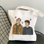 Heartstopper ostukott Puuvillane džuudist kott Poekott Multifilmi k&auml;ekott Tote Toidupood Bolsas Taaskasutatav armas kott Kawaii telesaade 24*26cm