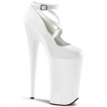 20 cm naiste seksikad show kingad Pole Dance kingad Pumps Party Club Platform k&otilde;rge kontsaga kingad 38 valge
