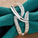 925 Sterling h&otilde;bedast vitstest tsirkoonist 7 8 9 10 s&otilde;rmus naistele v&otilde;luv ehted 10