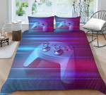 3D m&auml;nguk&auml;epideme muster Luksuslik kodu voodipesukomplekt t&auml;issuuruses tekikate ja padjap&uuml;&uuml;r poistele ja meestele M&auml;nguarmastajate toa magamistoa voodipesu UK Single 135x200cm
