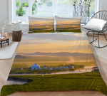 3D Forest Pattern Deluxe kodu voodipesukomplekt t&auml;issuuruses tekikott ja padjap&uuml;&uuml;r, maastikuprint pestav ja mugav magamistoa voodipesu UK Single 135x200cm