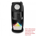 Elektriline lumekoonuse ja raseeritud j&auml;&auml;masin tera reguleerimisnupu ja 2*200 ml korduvkasutatavate plastist j&auml;&auml;vormitopsidega. must