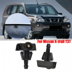 2X auto esiklaasi pesuri klaasipuhasti veepihustusotsik Nissan X-trail T31 jaoks 2007 2008 2009 2010 2011 2012 2013 UUS