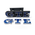 Metallist kroomitud kleebis GTE grill ja pagasiruumi embleem auto logo m&auml;rk, et &uuml;hendada h&uuml;briid Golf Passat Touareg Tiguan MK4 5 B5 B6 Badge Sticker sinine