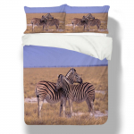Loomade allapanu 3D digitaalprindiga Zebra teki- ja padjap&uuml;&uuml;r 2/3 t&uuml;kki AU/DE/EU King Size &uuml;he-/kaheinimesevoodi Pehme ja mugav tekikott DE 100x135cm