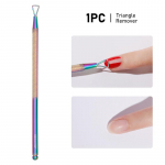 GELFAVOR 1PC kolmnurkne k&uuml;&uuml;nelaki geel-laki eemaldamise t&ouml;&ouml;riist roostevabast terasest pulgavarraste k&uuml;&uuml;nenaha surumislaki puhastaja k&uuml;&uuml;nekunsti hooldusvahend