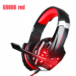 G9000 stereom&auml;ngupeakomplekt PS4, PS5, PC, Xbox One jaoks, m&uuml;rasummutavad k&otilde;rvaklapid mikrofoniga, LED-valgus, bassiheli, pehme m&auml;luga k&otilde;rvaklapid punane