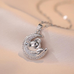 Moon Bear ripats kaelakee naistele 2023 uus mood h&otilde;bedase v&auml;rvi roostevabast terasest keti ehted pulmapeo aksessuaarid