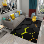 Must 3D k&auml;rgstruktuuri vaip Abstraktne geomeetriline vaip teismelistele meestele Ruumigeomeetria Kunst Vaibad Magamistoa Elutoa sisekujundus P&otilde;randamatt 80cm x 160cm