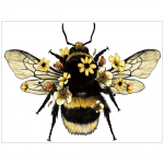 HuaCani teemantmaali isetegemise komplekt Mesilaspilt T&auml;is&uuml;mmargune puur Mosaiik Mesilased Maalid Tikand Kodukaunistus 15x20cm