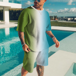 Uus suvine meeste dressi&uuml;likond 3D prindiga Sport Meeste riided Meeste komplektid L&uuml;hikeste varrukatega &uuml;likond T-s&auml;rgid+l&uuml;hikesed p&uuml;ksid 2-osalised komplektid meestele XXXL