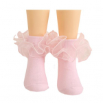 1 paar Laste sokid Lolita Princess Style Lilleline pits Decor &uuml;hev&auml;rvilised pehmed hingavad elastsed libisemisvastased balletitantsu sokid M veinipunane v&auml;rv