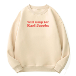 Karl Jacobs fliisist &uuml;mmarguse kaelusega pusa Sudaderas Dream Smp kapuutsiga unisex Harajuku Kawaii lai kapuutsiga Dream Merch kapuutsid 3XL beige