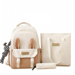 2023. aasta uus 3 tk. teismeliste seljakott, armas j&auml;nesek&otilde;rvaga laste k&auml;ekott Kerge nailonist kott, keskkooli&otilde;pilaste koolikotid t&uuml;drukutele One size khaki