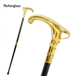 Kuldne madu, keritud moodne jalutuskepp, dekoratiivne Cospaly vintage pidu, moodne jalutuskepp Halloweeni ristmik 93 cm kollane