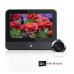 Nutikas Tuya WiFi uksekaamera S50 automaatse sensoriga uksesilmkaamera digitaalne uksevaatur juhtmevaba uksekella digitaalne piiluava uksekell S50 64G must