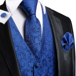 Hi-Tie Tuxedo vest meestele, &uuml;likond, vest kaelaside, taskur&auml;tik, mansetin&ouml;&ouml;bid pulma&auml;ri jaoks L