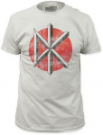 DEAD KENNEDYS Distressed Logo White Impact Mercch Unisex T-s&auml;rk S