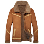 S&uuml;gis- ja talvine meeste karusnahast &uuml;hes t&uuml;kis jope meeste puuvillane mantel XXXXL brown