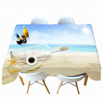 Paksem puuvillane laudlina Merit&auml;he korallisinine taevas merevee mustriga ristk&uuml;likukujuline &uuml;marlaualina pulmapiknikupeoks Round diameter 60CM