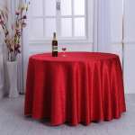 Pulmalaudlina Jacquard lauakate Hotelli &otilde;htus&ouml;&ouml;gituba Lauapesu kaunistuste hulgim&uuml;&uuml;k Damaski muster 160cm Round punane