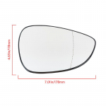 Autoukse tiibpeegli klaas soojendusega tahavaate klaas v&auml;lisk&uuml;ljele Ford Fiesta MK7 2008 2009 2010 2011 2012 2013 2014 2015 2016 2017 left