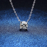 Klassikaline neljaharuline moissanite ripats kaelakee t&auml;iuslik l&otilde;ikega 1 karaadise selgusega VVS1 h&otilde;be 925 &otilde;rn naiste teemant kaelakee