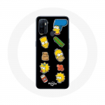 Oppo A53 &uuml;mbris The Simpsons kleebised mustal taustal