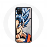 Coque pour Samsung Galaxy A22 4G Anime Dragon Ball Goku Cheveux bleu