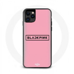 Coque pour Iphone 13 Pro Blackpink Groupe de K-pop Logo Fond Rose