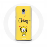 &Uuml;mbris Samsung Galaxy A8 2018 BTS Bangtan Boys BT21 Chimmy Jimin kollase taustaga