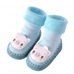 1 Paar Cartoon Baby P&otilde;randasokid Multifilmi Soojad Saapad Libisemisvastased V&auml;ikelapsejalatsid imikutele 11cm hall