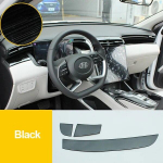 Hyundai Tucson NX4 2022 2023 H&uuml;briid N Line Auto Keskjuhtimise Kaunistusriba Kleebis Roostevabast Terasest Siseviimistlus must
