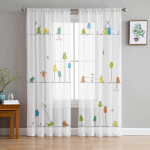 Multikas Roheline Kollane Konn Dragonfly t&uuml;llkardinad elutuppa K&ouml;&ouml;k Magamistoa L&auml;bipaistev t&uuml;ll kohvikuhotelli Kaasaegne sisekujundus 135W x 114H(cm)