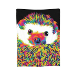 Hedgehog Of Color Tekid Pehme, soe flanellist tekk Vooditekk Voodile Elutoa Piknik Travel Kodu Diivan 75x100cm 30x40in