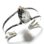 Natural Rainbow Moonstone Gemstone 925 Sterling Silver Cuff Bangle Adj. h6r36